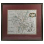 An Antique hand coloured map, of Worcestershire by Robert Morden, sold by Abel Swale Awnsham &