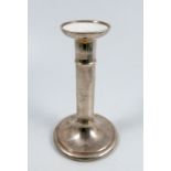 A Royal Worcester candlestick, with silvered finish, marked to base Art Silver Work G&W