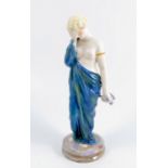 A Royal Worcester figure, Sorrow, modelled by James Hadley, inscribed to base in puce, model
