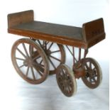 A Victorian museum four wheel handcart, stencilled P B D 10