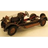 A 1929 Citroen C6 Chassis, constructional toy produced by Citroen Cars, includes steering wheel,