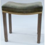 A limed oak Coronation stool, stamped GRVI Coronation to the base and Waring and Gillow (1832)