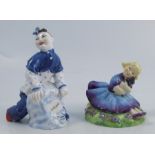 A Royal Worcester figure, Pansy, modelled by Anne Acheson, model number 2030, together with a