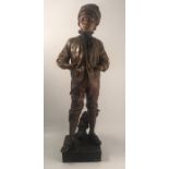 A Goldscheider figure of a boy, signed Cherc, with marks to the reverse, height 34.5insCondition