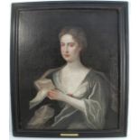 A 19th century English School oil on canvas, portrait of Susan Sydenham of Combe, wife of Major