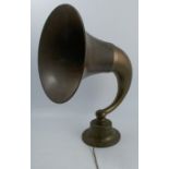 A Bullphone Nightingale speaker, with metal horn, height 24ins