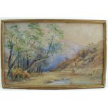 A 19th century watercolour, Monti Valley, dated 1861, 10ins x 16ins