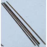 Four bamboo wading depth rods