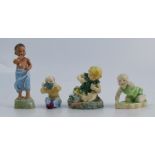 Four Royal Worcester figures, Burma, model number 3068, China, model number 3073, Mischief, model