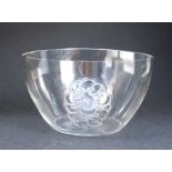 An R Lalique Thionville pattern glass finger bowl, diameter 4.75ins, height 2.75ins Condition