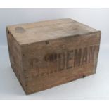 A wooden case of twelve bottles of Sandeman 1970 Port