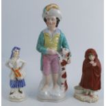 Two 19th century Staffordshire figures, one figure probably John Liston as Moll Flaggon, height 6.