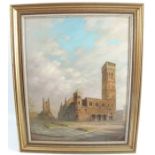 George Horne, oil on canvas, The Guild Hall, Royal Parade, Plymouth, signed and titled verso