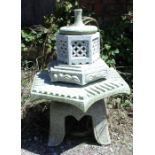 A stone model pagoda