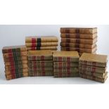 A collection of 19th century leather bound books, to include nine volumes Shakespeare's play from