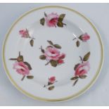 A Flight, Barr & Barr Worcester shallow bowl, decorated with roses, diameter 9.5insCondition Report: