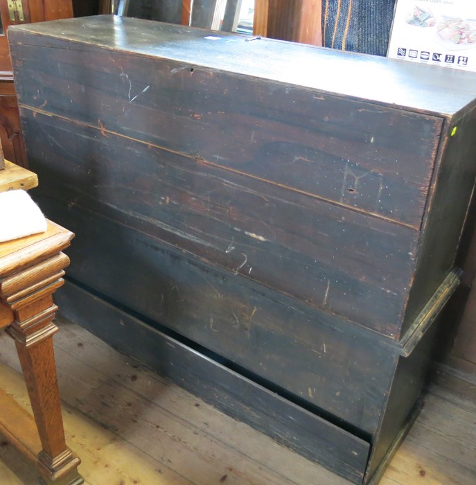 An ebonised Regency style museum cabinet, with display and storage space, width 50ins, depth 15. - Image 2 of 10