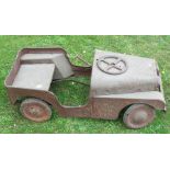 A 1960's Land Rover toy peddle car, af
