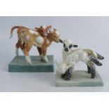 A Royal Worcester model, Calves, from the Zoo Babies series, modelled by Doris Lindner, model number