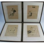 After Cecil Aldin, four colour prints, all of terriers, 9.5ins x 7ins