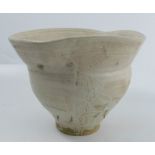 Ryoji Koie, a vase with flared circular neck, signed to foot and dated to base 1989, height