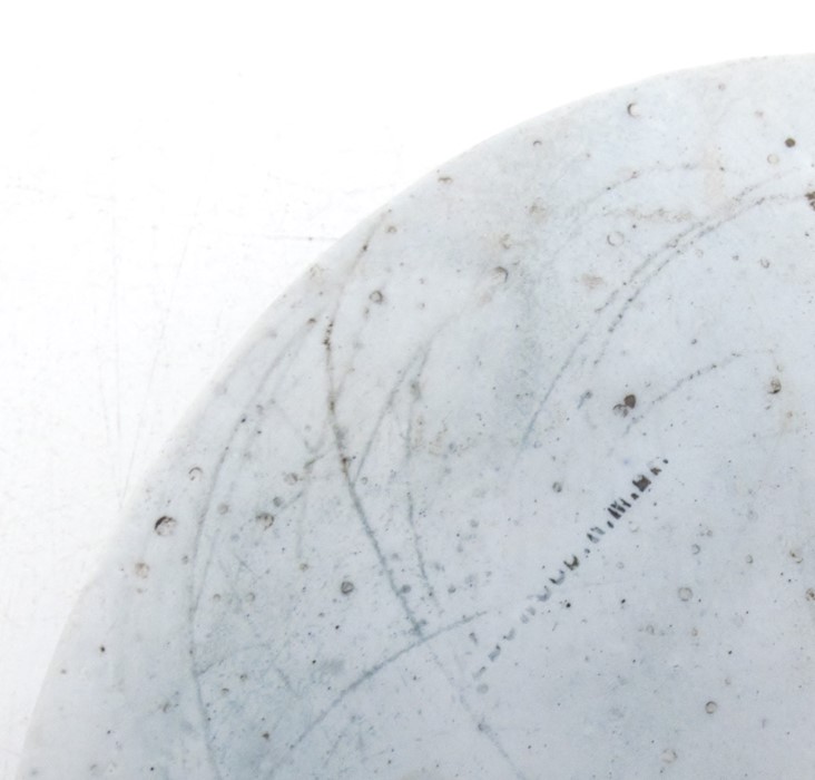 A blue jasper plaque, in the Wedgwood manner, decorated with a white relief sacrificial scene, - Image 3 of 3