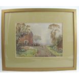 Arthur Hammond, two watercolours, rural landscapes, 10.5ins x 14.5ins