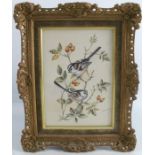 A Royal Worcester porcelain plaque, decorated with Wagtails by Edward Townsend, dated 1976, 9.