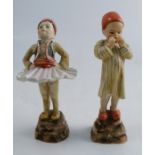 Two Royal Worcester figures, Greece and Egypt, from the Children of the World series, modelled by
