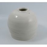 Ryoji Koie, a porcelain vase, with white glaze, marked to base, height 8insCondition Report: OK