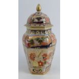 A Chamberlains Worcester hexagonal covered vase, matching the Nelson Service with Fine Old Japan