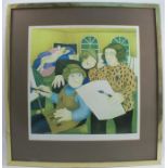 Beryl Cook, colour print, The Art Class, signed in pencil, published 1979 by the Alexander