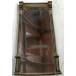 A 19th century pier glass mirror, with ebonised and gilt frame, overall dimensions 46ins x