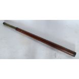 A Spencer Browning & Rust single drawer telescope, in mahogany and brass, length open 47ins
