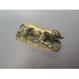 A Bronze Model of a Hunting Dog, signed P.J. Mene, base 10cm