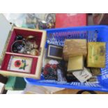 A Selection of Costume Jewellery including musical jewellery box