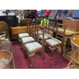 An African Hardwood Set of Six Ladder Back Chairs