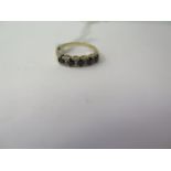 A 9ct Gold and Sapphire Ring, size L, 1.9g