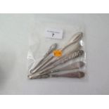 Six Silver Handled Ladies Manicure Items