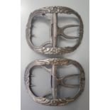 A Pair of Late 18th Century Silver Buckles, probably Charles Hougham, 85g