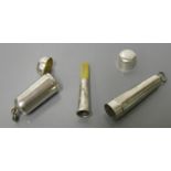 A Silver Cheroot Holder in Case and one case