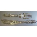 A Pair of Victorian Silver Handled Fish Servers