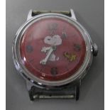A Snoopy Manual Wristwatch, running