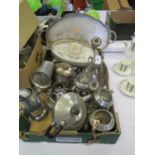 A Large Selection of Silver Plate including flatware and candlestick