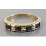 A 9ct Gold and Sapphire Ring, size M, 2g
