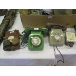 Two Old Plastic Telephones etc.