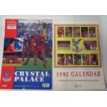 1992 (21 autographs) and 1994 (18 autographs) Crystal Palace Calendars signed by Steve Coppell,