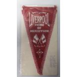 A Autographed Liverpool Pennant signed by Ian Rush, Phil Thompson, Sammy Lee, Alan Kennedy, Ronnie