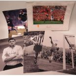 A Collection of Autographed Football Photographs including Denis Law limited edition 93/350