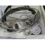 A Pair of S.G. Brown Ltd. Type F Headphones, one other pair and box of spares